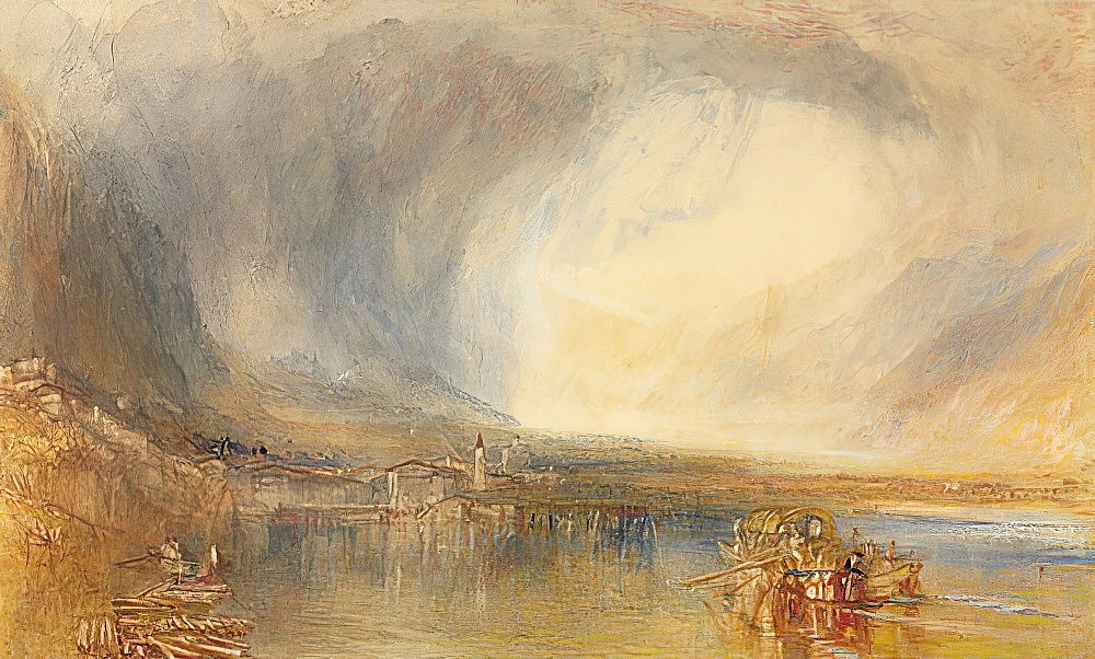 Flüelen dal Lago dei Quattro Cantoni. 1845